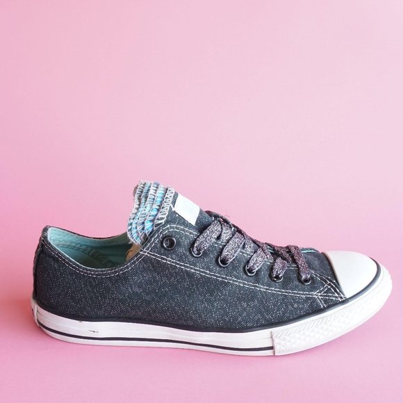 converse blue sparkle shoes